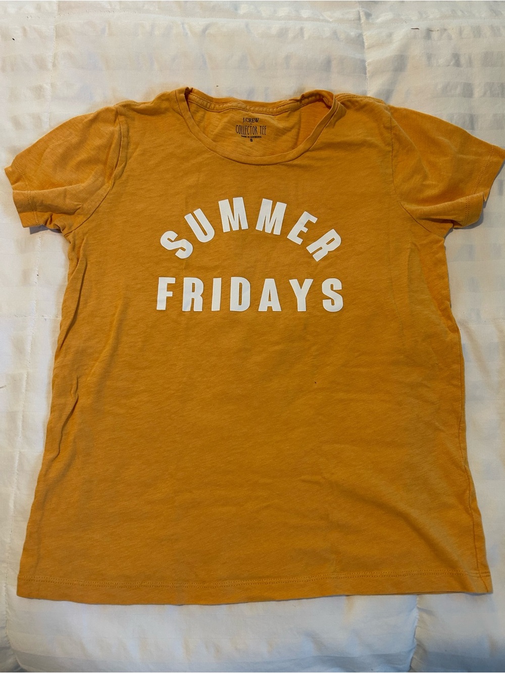 J. Crew Mustard Yellow 'Summer Fridays' Short Sleeve Tee